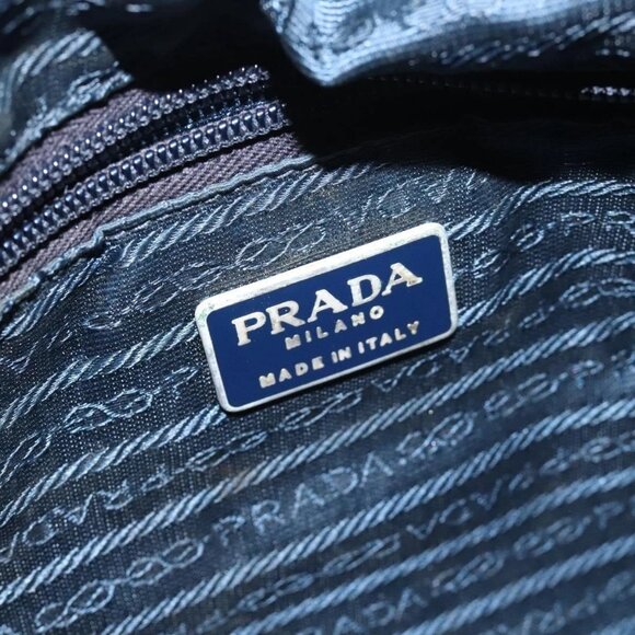 PRADA Hand Bag Nylon Black Gold Auth 127868 - Picture 13 of 16